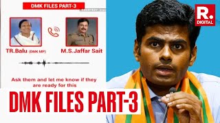 BJP's Tamil Nadu President K Annamalai Release An Audio Clip Of DMK MP TR Baalu