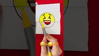 Drawing for children |  Cool drawing tricks Animated emoji 😄 +😖=?  #art #yildizart  رسم للاطفال