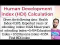 Human Development index Calculation Health Index Eduucation Index Income Index #HDI #gateeconomics