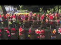 cute japanese jizo statues in zojoji temple tokyo