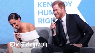 Harry and Meghan honoured in US for 'heroic' stance against 'structural racism in Royal family'