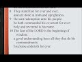 psalm 111 1 10 ♩♫ kjv scripture song full chapter