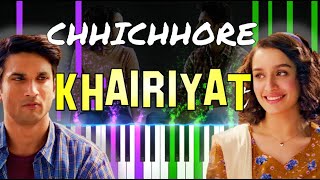 ♫ Tribute #2 Sushant - KHAIRIYAT || 🎹 Piano Tutorial + Sheet Music (with English Notes) + MIDI