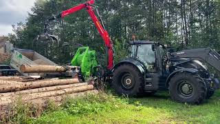 Valtra T174 mit Heizomat Häcksler 8-500 KFL