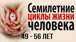 Семилетние циклы жизни человека| Период 49  56 лет| Жизненные испытания| Зрелость