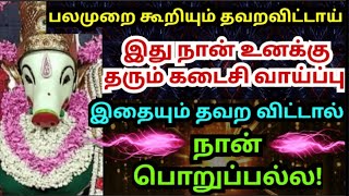 பலமுறை கூறியும் தவறவிட்டாய்🔥இது உனக்கான கடைசி வாய்ப்பு #amman#varahi#varaahiarulvakku#omsaravanabava