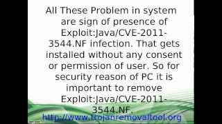 Exploit:Java/CVE-2011-3544.NF : Remove Exploit:Java/CVE-2011-3544.NF