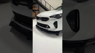 Veloce USA Kia Stinger Front Wing Air Dam Splitter Installed #kia #stinger #frontsplitter #frontlip