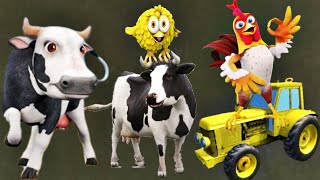 Bulls Race Tractor Attack Man And Bulls Race  Animal Android game part 1151.