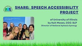 The Synergy Turf: June 2025 - Share 9 - Speech Accessibility Project