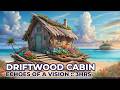 Echoes of a Driftwood Cabin | Relax and Unwind with the Soft Sound of Waves on a Beach | 4K 3HRS