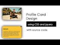 Profile Card Design using CSS and jquery | csPoint Web Designing Tutorial