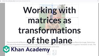 Working with matrices as transformations of the plane | Matrices | Precalculus | Khan Academy