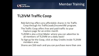 VIDEO #6: Traffic Coop with TrafficLeads2IncomeVM