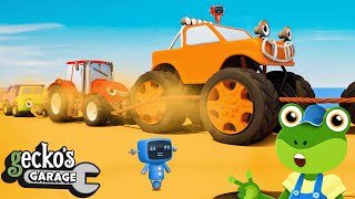 Big Truck Tug of War | Gecko 2D | Learning Videos for Kids