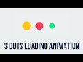 3 Dots Loading Animation | Html & CSS
