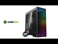 ​The GameMax Abyss-TR with an infinity mirror with Rainbow LED lighting on the front