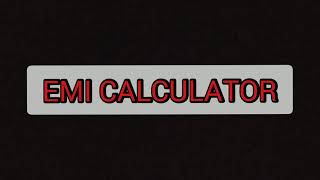 EMI Calculator || TML JavaScript CSS Code