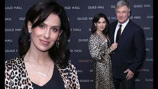 Hilaria Baldwin cuts a chic look in leopard print as husband Alec Baldwin suits up for Academy of th