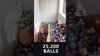 25,200 Bouncy Balls on the stairs - Blender Animation - shorts