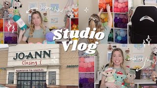 Studio Vlog: Joann Liquidation Haul, Craft Room Refresh & Crocheting Trolls!