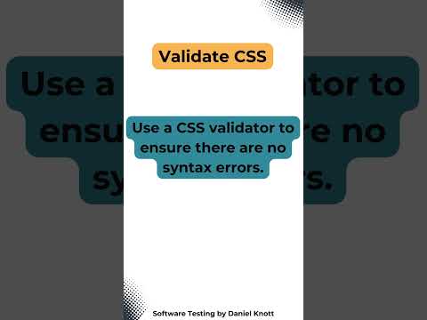 Validate CSS #accessibility #AccessibilityTesting