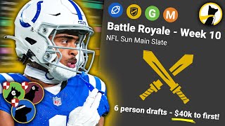 WEEK 10 BATTLE ROYALE DFS PLAYS & PICK 'EMS