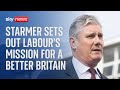 Sir Keir Starmer delivers speech outlining Labour's fifth mission for a better Britain