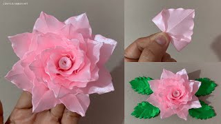 Handmade diy ribbon rose flowers | DIY Satin ribbon rose | DIY Ribbon Flowers | DIY ribbon rose