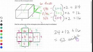 6th Grade Math: Finding Surface Area Using Nets