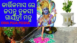 Kartika Masa Re japantu Tulasi Gayatri mantra odia|ତୁଳସୀଙ୍କ ଗାୟତ୍ରୀ ମନ୍ତ୍ର|Kartika Masa Tulasi Puja