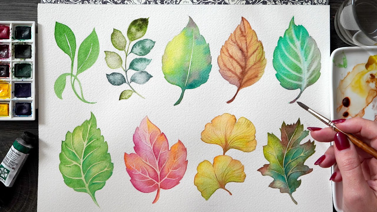 Watercolor Leaves Every Technique You Ll Ever Need Youtube