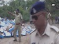 gujarat police destroy liquor worth over rs. 1 crore ani news