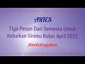 ARIES ✨ : Tiga Pesan Semesta Untuk Kebaikan Dirimu Bulan April 2022 | Yang Membahagiakan | TAROT