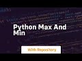 python max and min