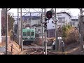 弘前学院大前駅での保線作業 u0026電車入線　2018.03.26