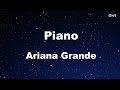 Piano - Ariana Grande Karaoke【Guide Melody】