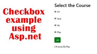 Checkbox example using Asp.net