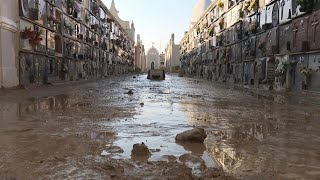 Cemetery near Spain's Valencia covered in mud after devastating floods | AFP