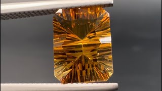 2.5ct Loose 9x7mm Concave Radiant cut Natural Citrine Rectangle AAA quality