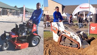 PRO Stand on mower $6k? FIRST TIME on a Mini Skid steer. EQUIP EXPO 2024