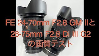 SEL2470GM2 FE 24 70mm F2 8 GM IIと、28 75mm F2 8 Di III VXD G2の画質テスト