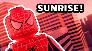 LEGO Spider-Man Watches the Sunrise | Blender LEGO Animation