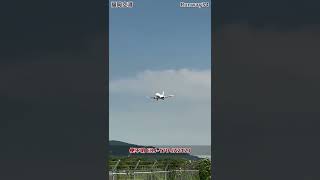 福岡空港 Runway34、便不明 ERJ-170 JA217J 着陸機でiPhone 12 Pro 動画）