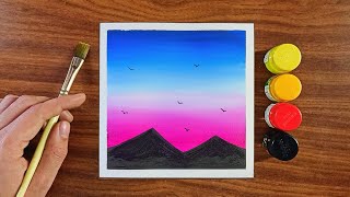 Easy watercolour drawing and painting | Poster colour painting | Drawing