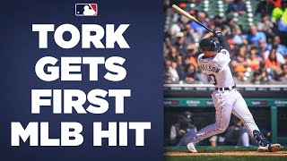 SPENCER TORKELSON IS ON THE BOARD! Records first MLB hit and run in same inning!