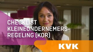 Checklist kleineondernemersregeling (KOR) | KVK