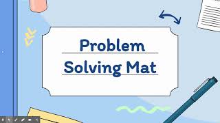 Using The Problem Solving Mat