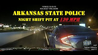 Arkansas State Police pursuit - PIT at 130 MPH sends HONDA CIVIC rolling \u0026 tumbling down Interstate