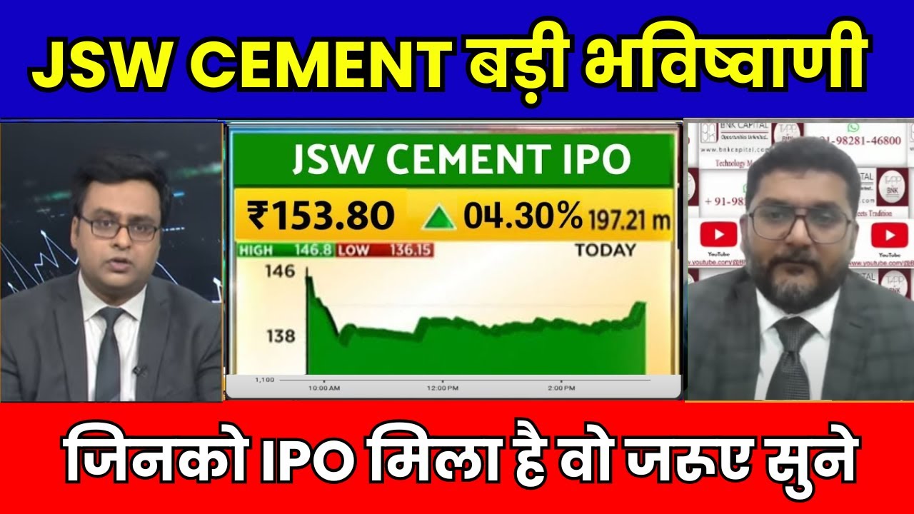 Jsw Cement Ipo Share Latest News Jsw Cement Share News Jsw Cement